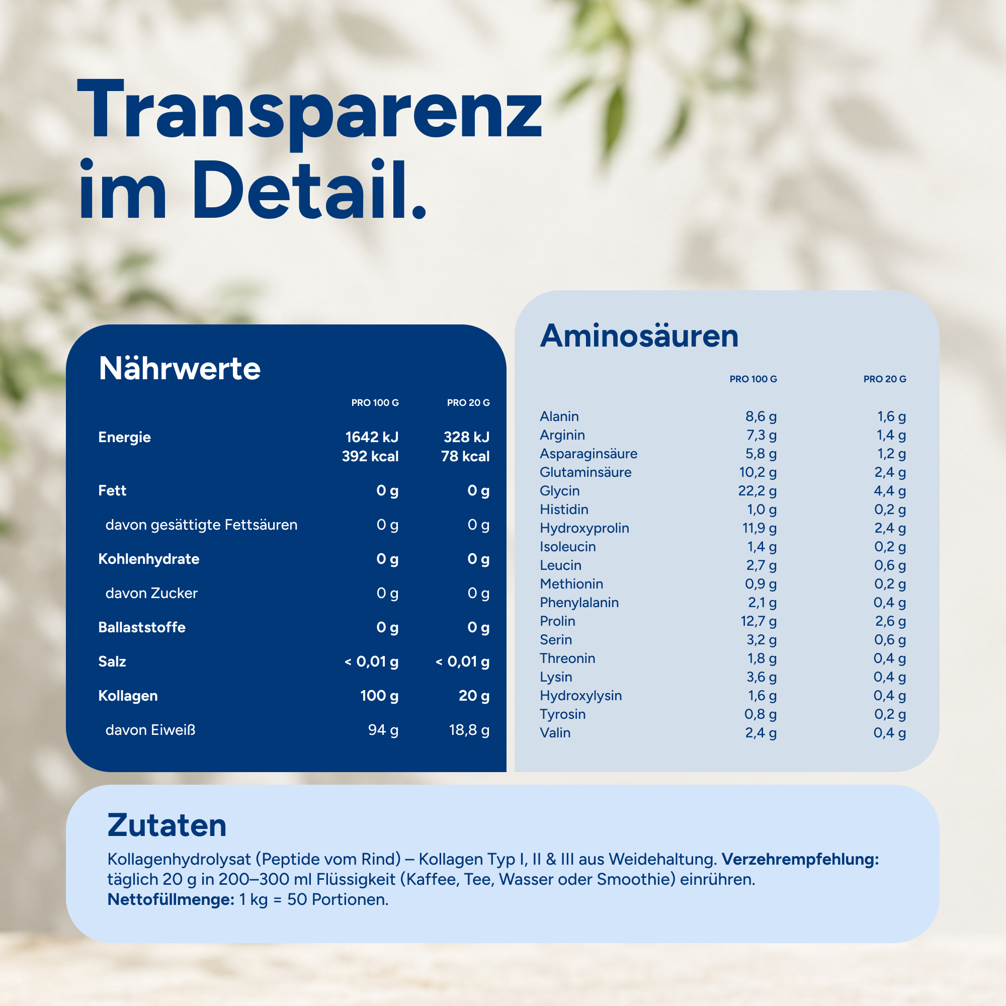 Kollagen Pulver – Wehle Collagen Matrix 360° mit Kollagen Typ I, II & III