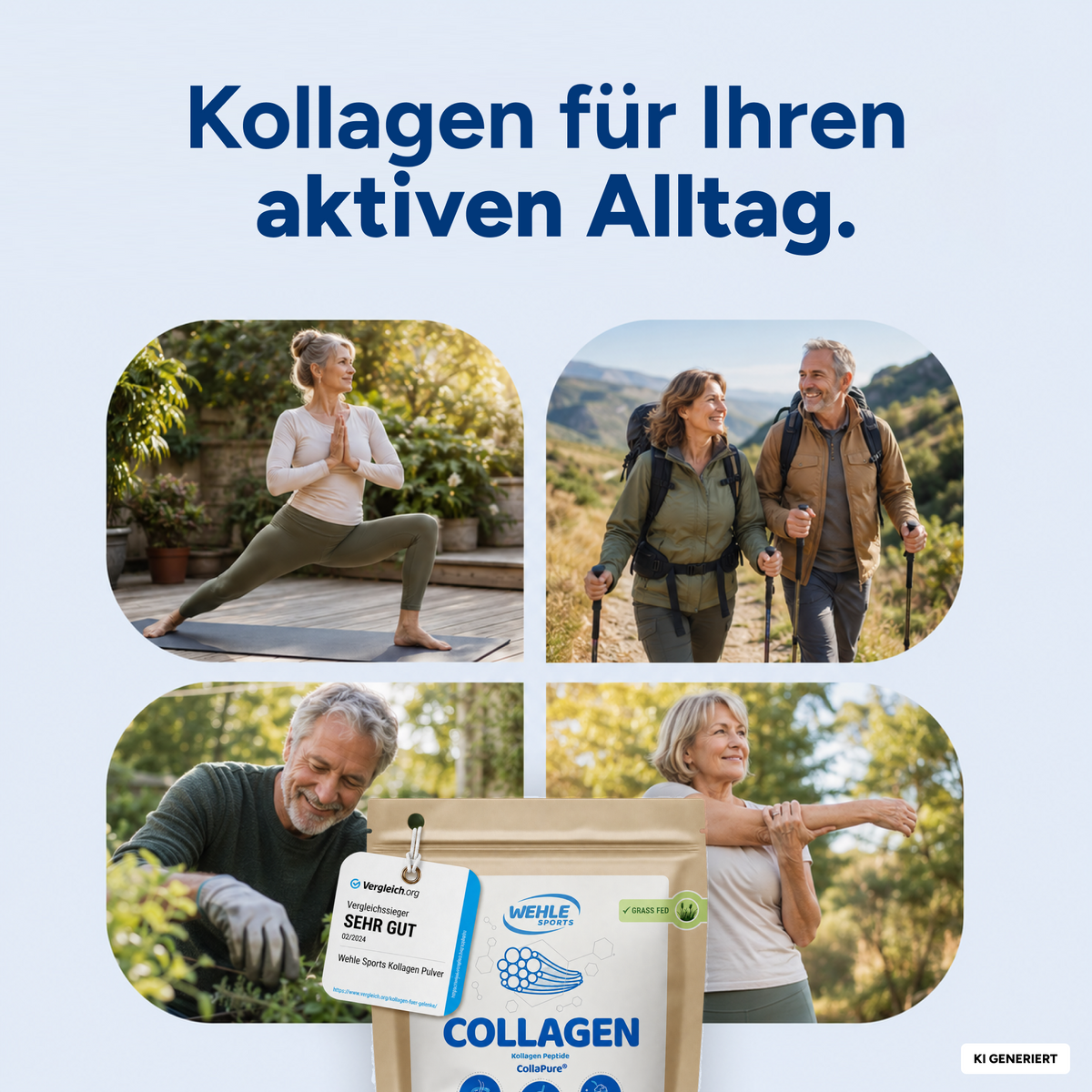 Kollagen Pulver – Wehle Collagen Matrix 360° mit Kollagen Typ I, II & III