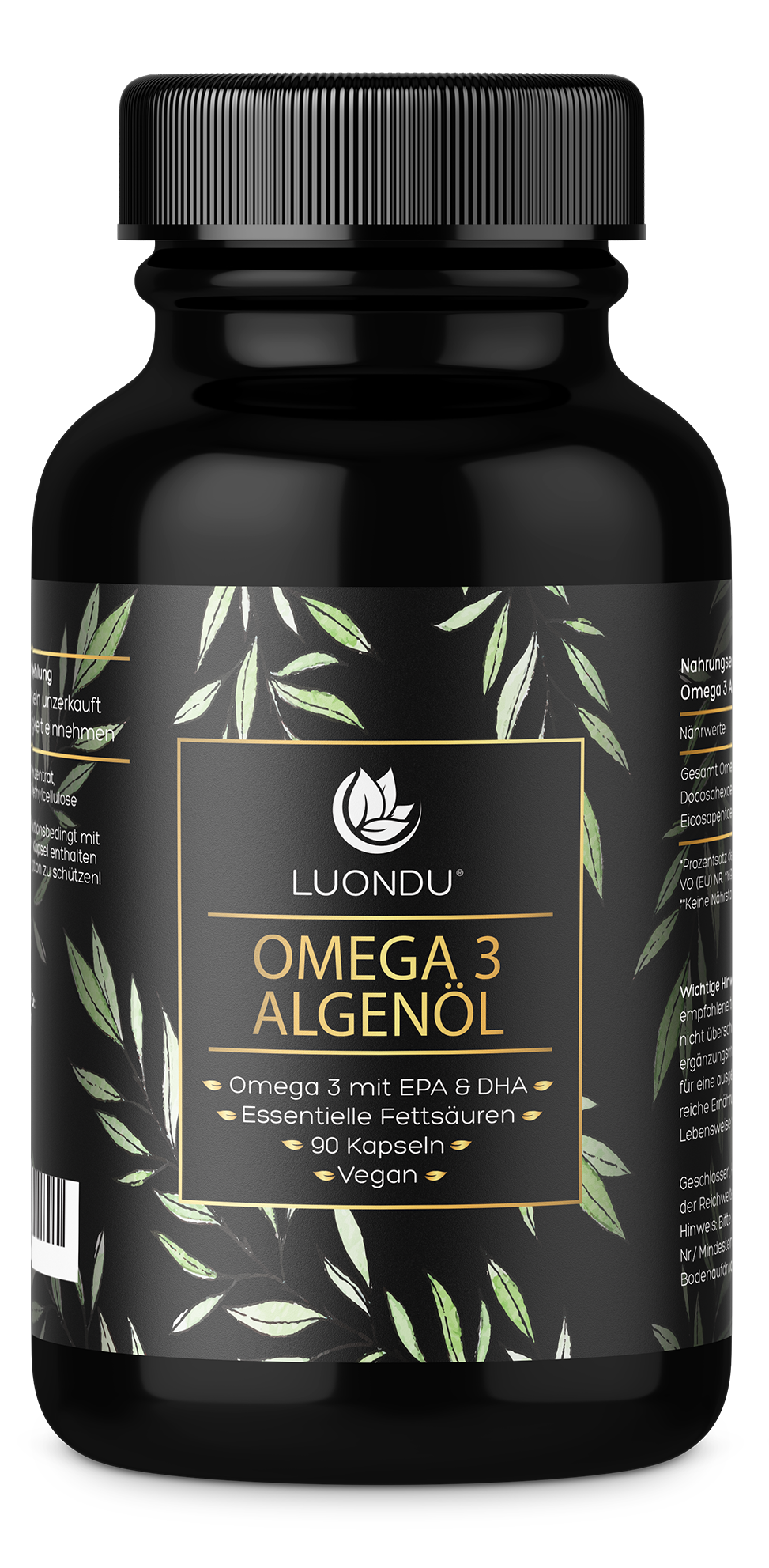 Luondu Omega 3 Algenöl Vegan 1500 mg - 90 Kapseln