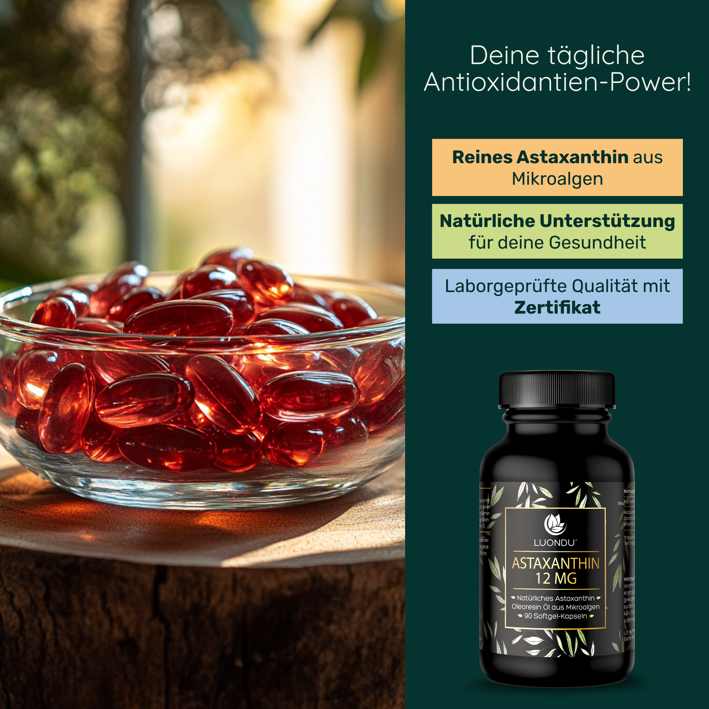 Luondu Astaxanthin 12 mg - 90 Softgel