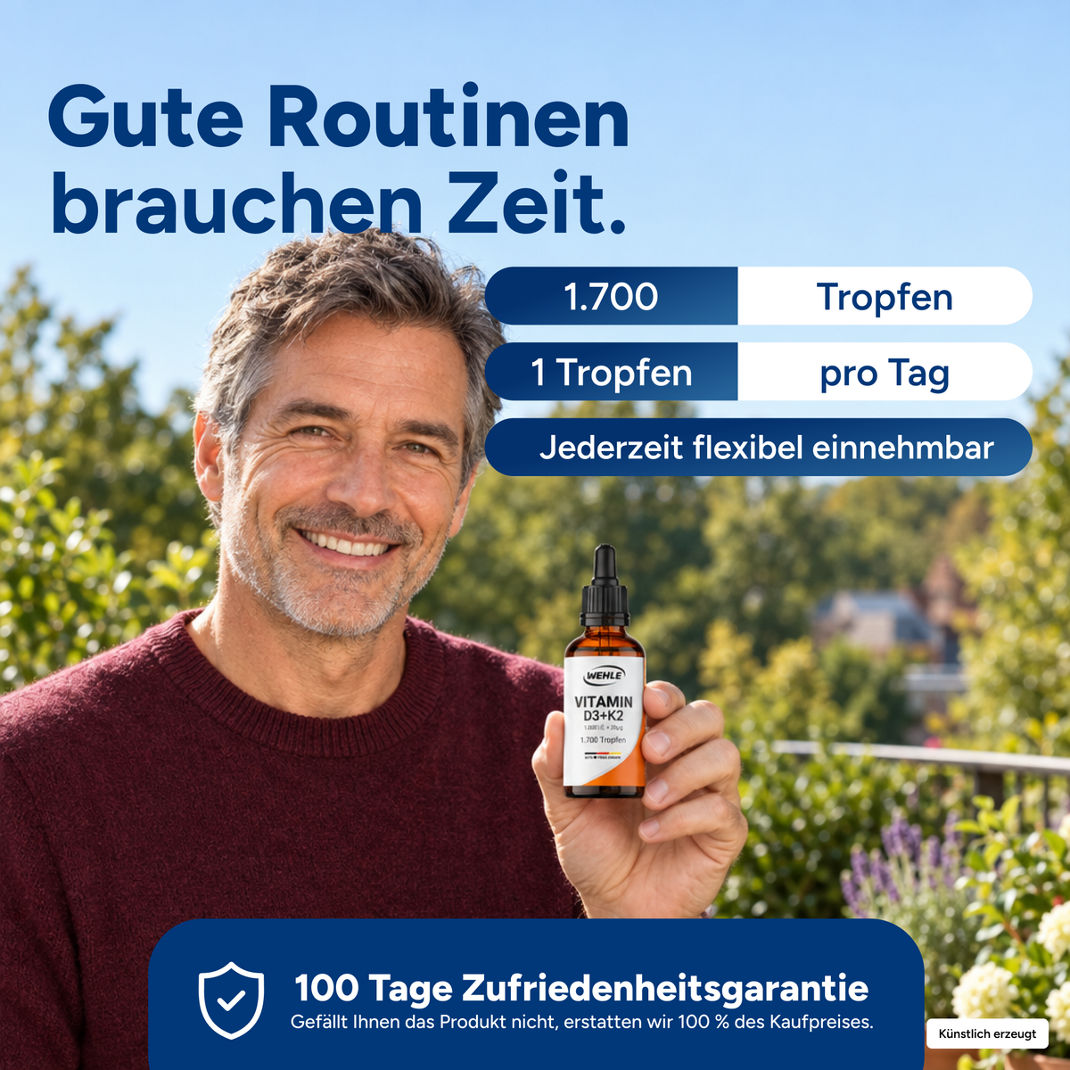 Vitamin D3 K2 Tropfen - 1700 Tropfen 50ml