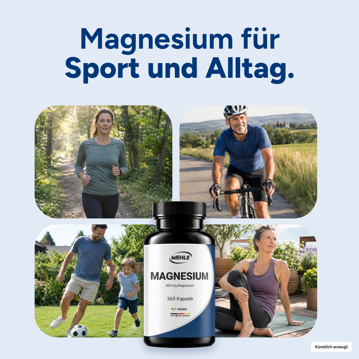 Magnesium Komplex hochdosiert mit Bisglycinat, Malat, Citrat