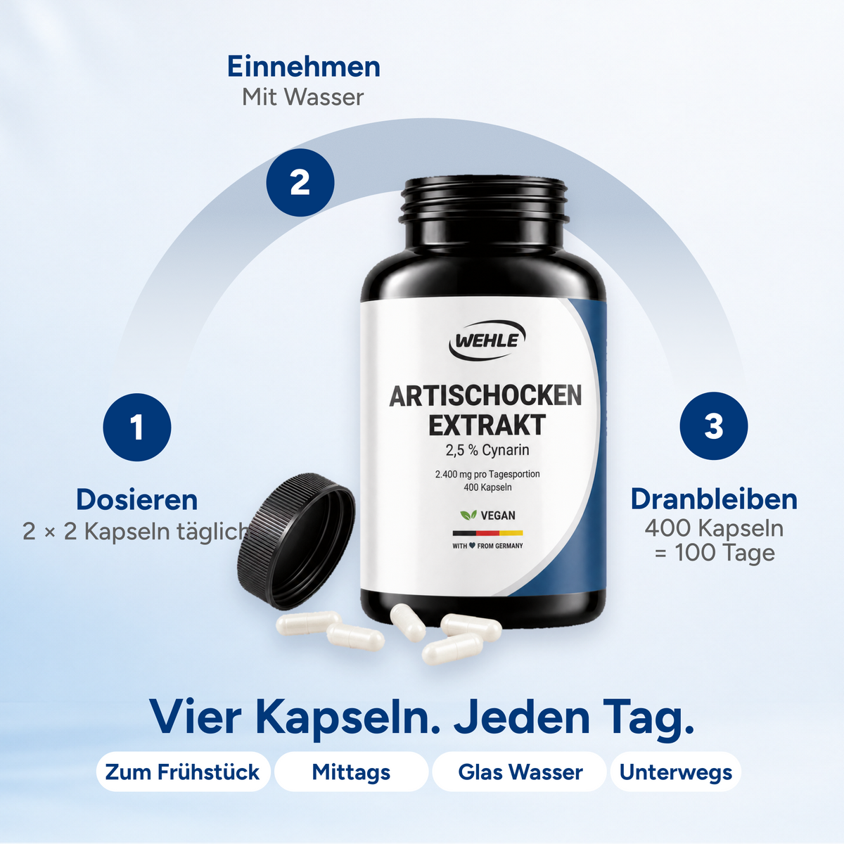 Artischockenextrakt Hochdosiert - 400 Kapseln