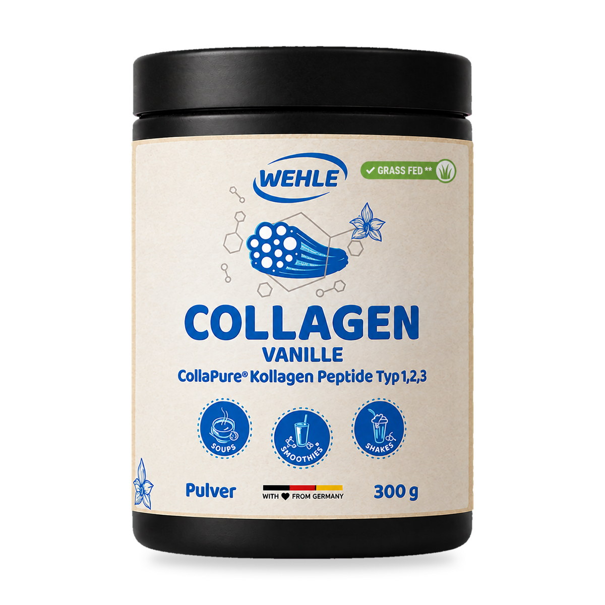 Collagen Pulver Vanille, 300 g, CollaPure
