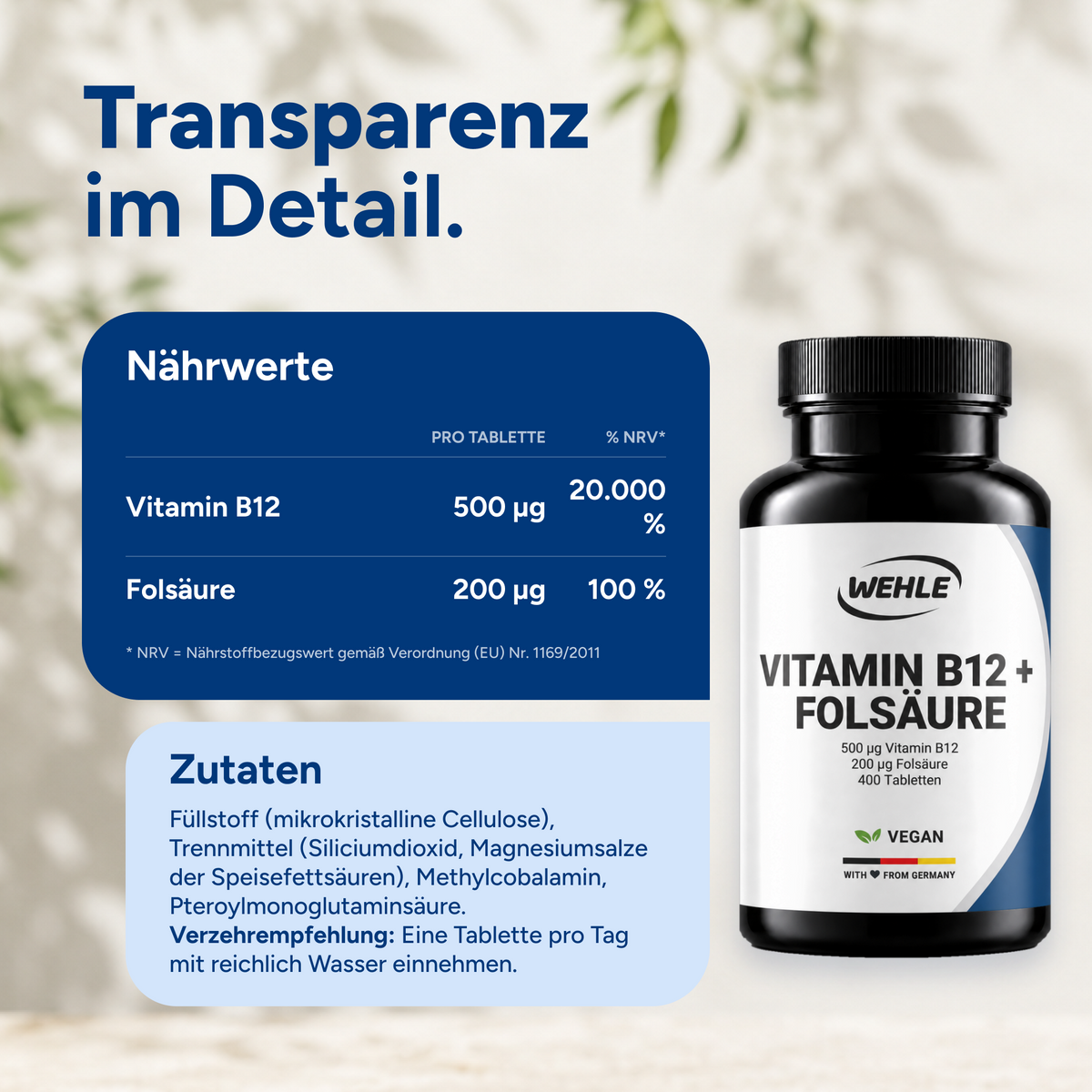 Vitamin B12 hochdosiert Tabletten