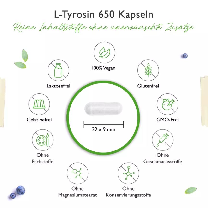Vit4ever L-Tyrosin 1300 mg - 365 Kapseln