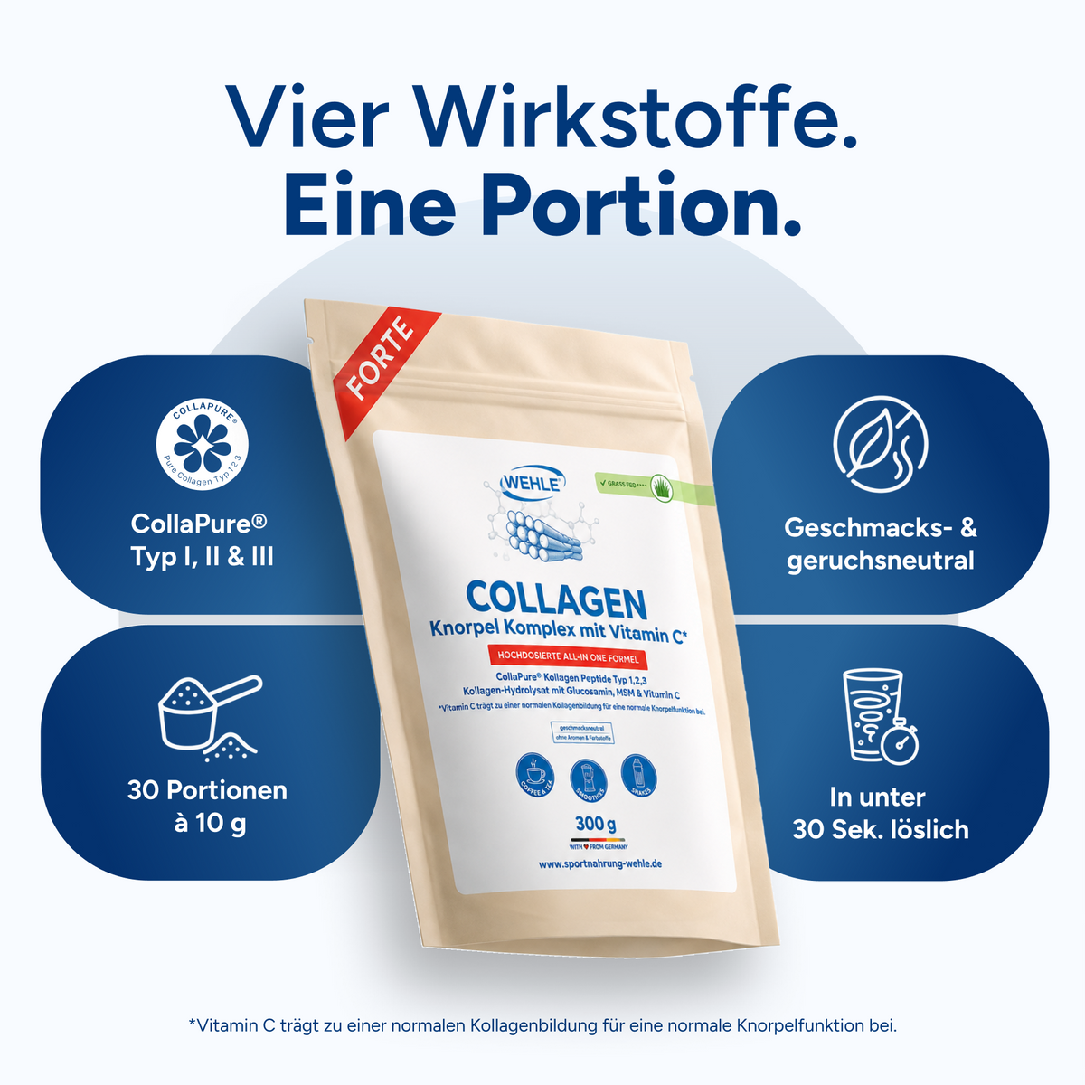 Vier Wirkstoffe. Eine Portion.