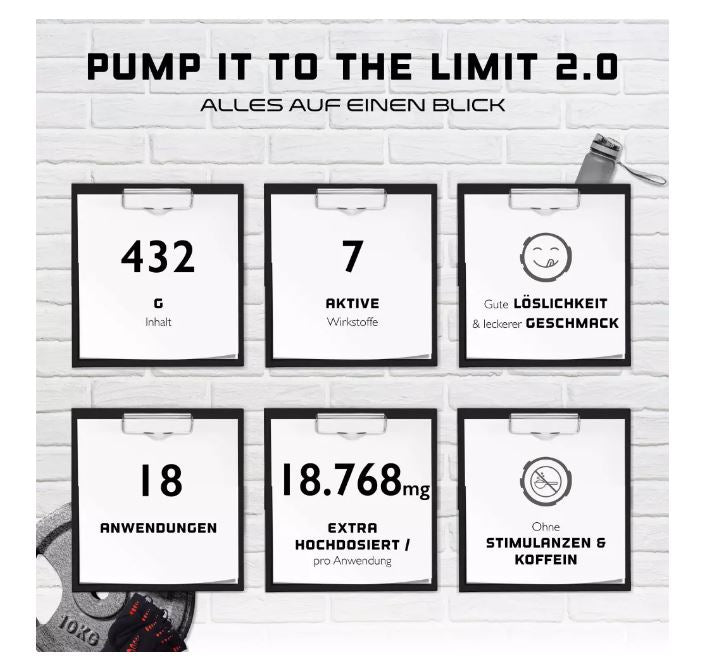 GEN Pump it to the Limit 2.0 Pre Workout - 432g Dose