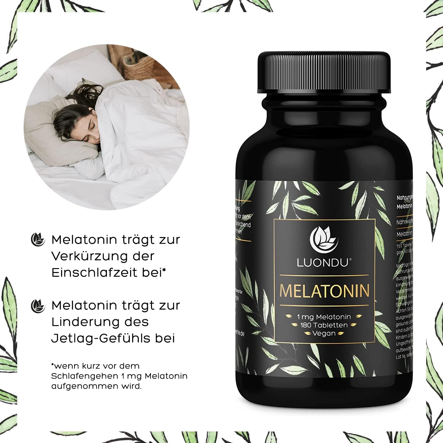 Melatonin 180 Tabletten MHD: 12/26