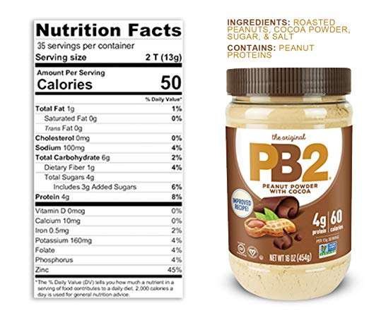 Vorratspack: Powdered Chocolate Peanut Butter PB2 - 453g