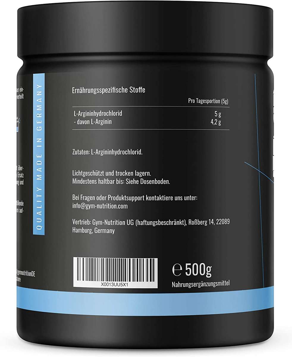 Gym Nutrition L Arginin HCL - 500g