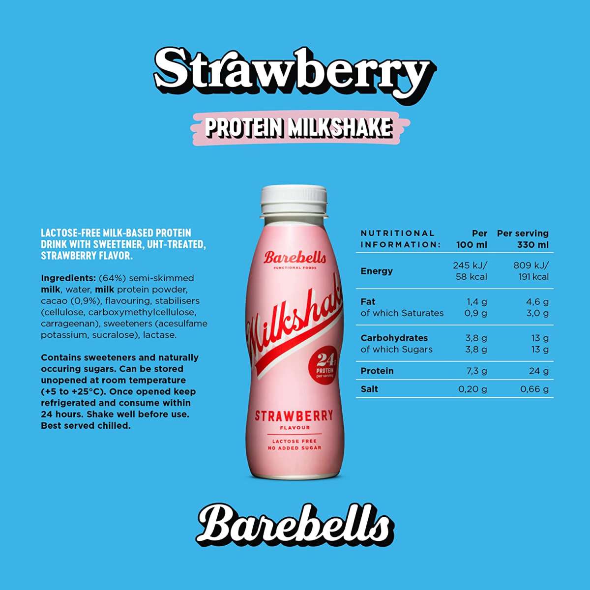 Barebells Milkshake Protein Drink - 330ml