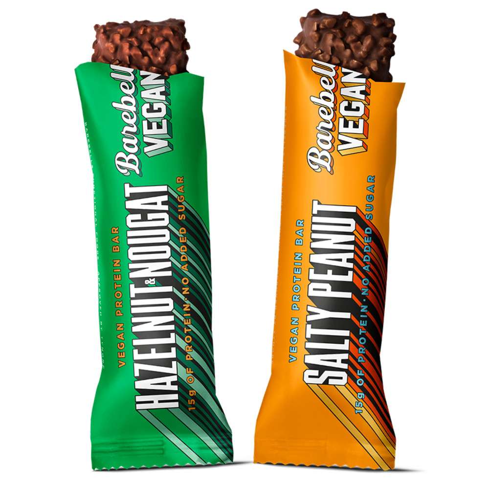 Proteinriegel der Marke Barebells in den Geschmacksrichtungen Salty Peanut und Hazelnut