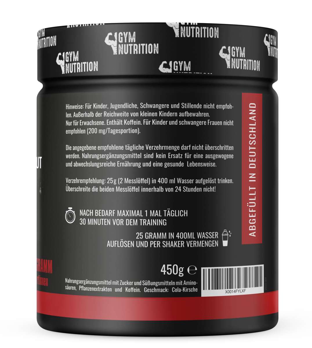 Gym Nutrition FATALITY Cola-Kirsch Ultra Hardcore Booster