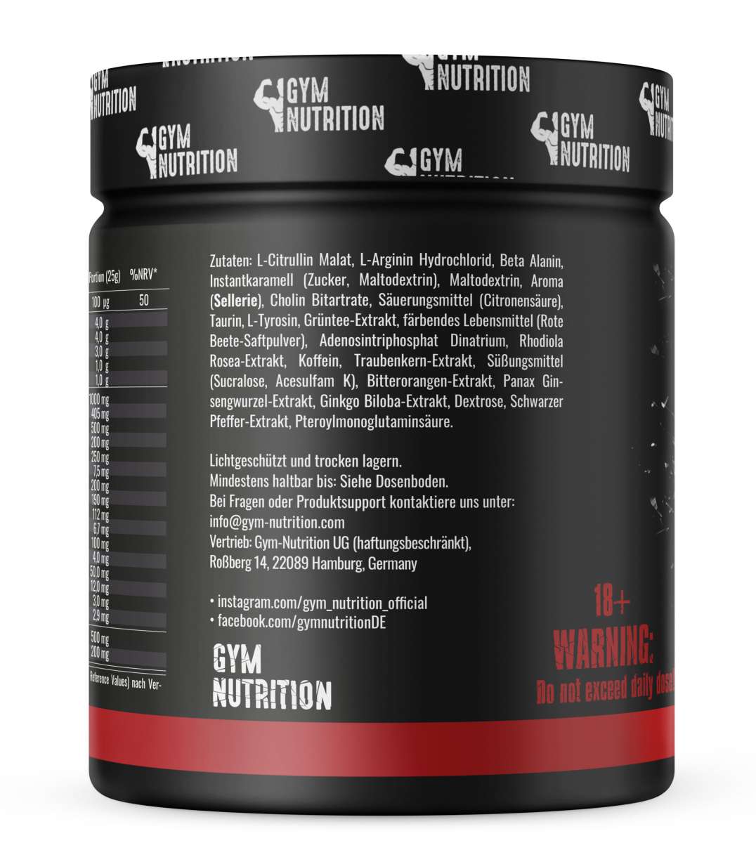 Gym Nutrition FATALITY  Pre Workout Booster