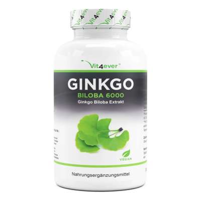 Vit4ever Ginkgo Biloba 6000mg - 365 Tabletten