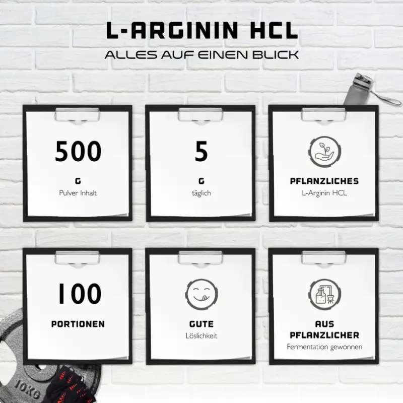 GEN L-Arginin HCL Hydrochlorid - 500g Dose