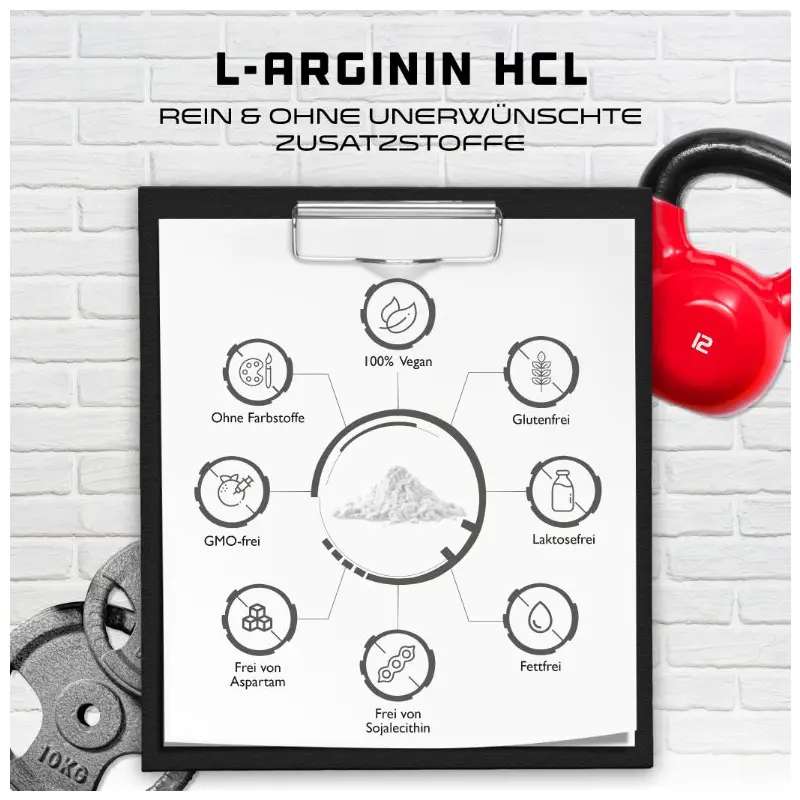 GEN L-Arginin HCL Hydrochlorid - 500g Dose