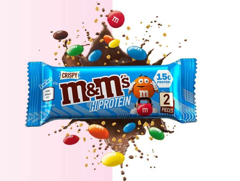 M&M’s Hi Protein Bar CRISPY -  52g Eiweiß Riegel