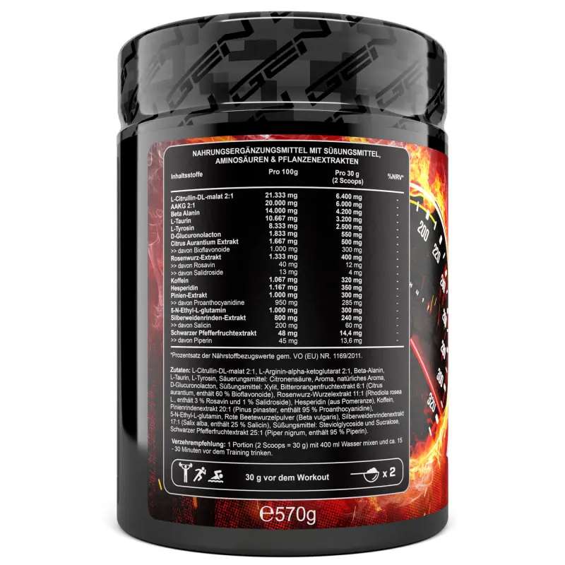 GEN Push it to the Limit - Pre Workout & Trainings Booster - 570g