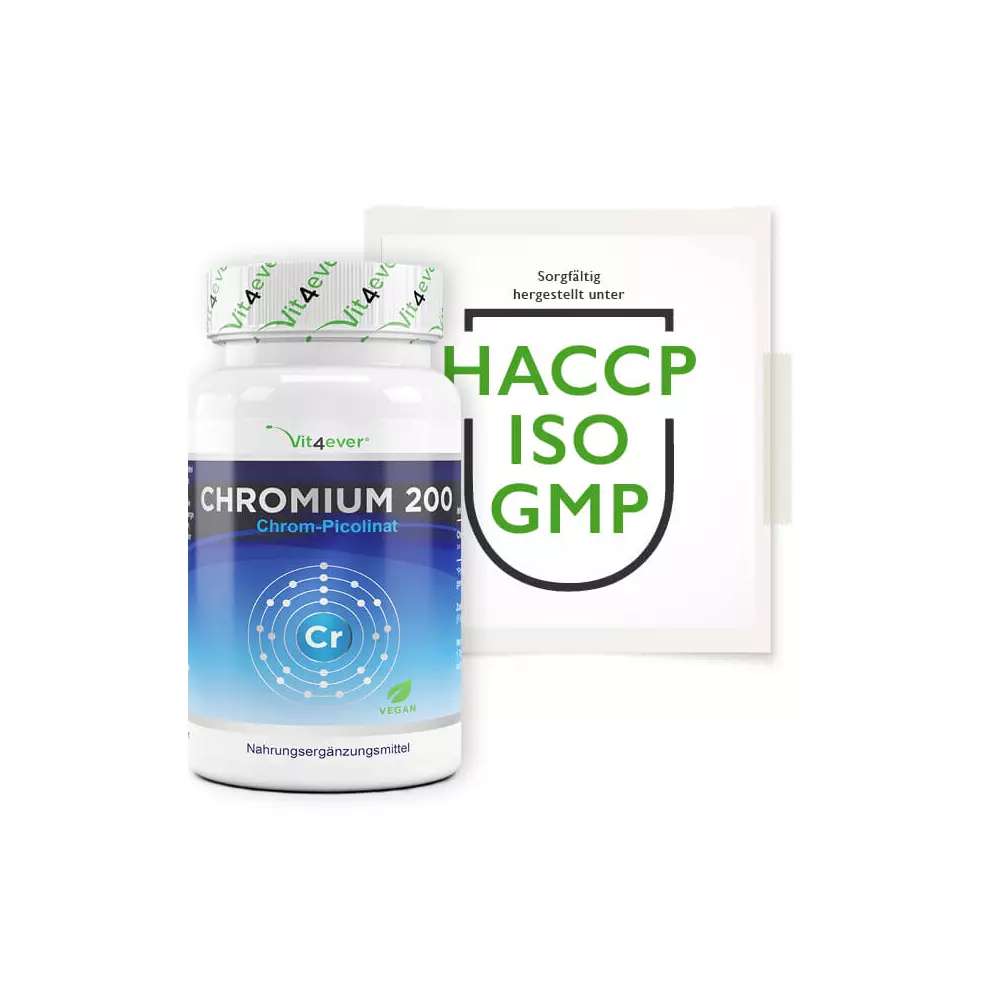 Vit4ever Chromium 200 mcg Chrom Picolinat - 365 Tabletten