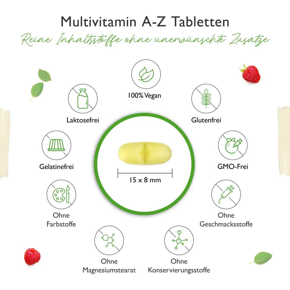 Vit4ever Multivitamin A-Z Vitamine + Mineralien + Aminosäuren - 365 Tabletten