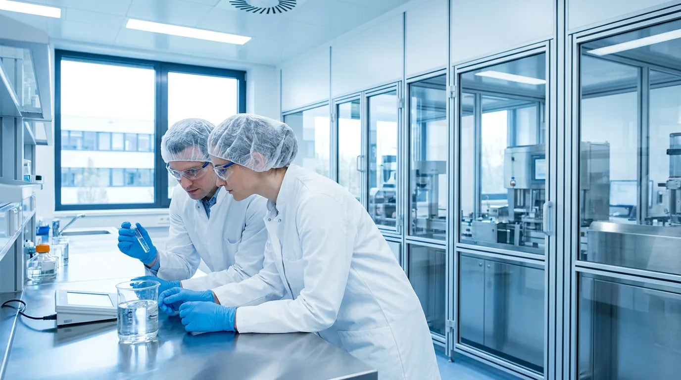 Laborumgebung zur Herstellung und Qualitätskontrolle von CollaPure